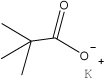 特戊酸钾|三甲基乙酸钾|新戊酸钾|19455-23-3|C5H9KO2分子结构式