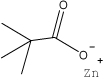 特戊酸锌|无水特戊酸锌|三甲基乙酸锌|15827-10-8|C10H18O4Zn分子结构式